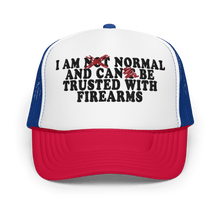Load image into Gallery viewer, FIREARMS HAT - FREDDIE'SFIREARMS HATFREDDIE'SFREDDIE'S6494987_15909White / Royal / RedFIREARMS HAT - FREDDIE'SFIREARMS HATFREDDIE'SFREDDIE'S6494987_15909White / Royal / RedFIREARMS HAT
