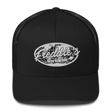 Load image into Gallery viewer, FREDDIE'S WORLDWIDE TRUCKER CAP - FREDDIE'SFREDDIE'S WORLDWIDE TRUCKER CAPFREDDIE'SFREDDIE'S3462924_8747BlackFREDDIE'S WORLDWIDE TRUCKER CAP - FREDDIE'SFREDDIE'S WORLDWIDE TRUCKER CAPFREDDIE'SFREDDIE'S3462924_8747BlackFREDDIE'S WORLDWIDE TRUCKER CAP - FREDDIE'SFREDDIE'S WORLDWIDE TRUCKER CAPFREDDIE'SFREDDIE'S3462924_8747BlackFREDDIE'S WORLDWIDE TRUCKER CAP