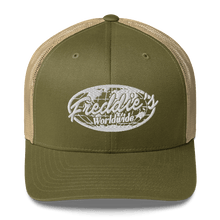 Load image into Gallery viewer, FREDDIE'S WORLDWIDE TRUCKER CAP - FREDDIE'SFREDDIE'S WORLDWIDE TRUCKER CAPFREDDIE'SFREDDIE'S3462924_8750Moss/ KhakiFREDDIE'S WORLDWIDE TRUCKER CAP - FREDDIE'SFREDDIE'S WORLDWIDE TRUCKER CAPFREDDIE'SFREDDIE'S3462924_8750Moss/ KhakiFREDDIE'S WORLDWIDE TRUCKER CAP - FREDDIE'SFREDDIE'S WORLDWIDE TRUCKER CAPFREDDIE'SFREDDIE'S3462924_8750Moss/ KhakiFREDDIE'S WORLDWIDE TRUCKER CAP