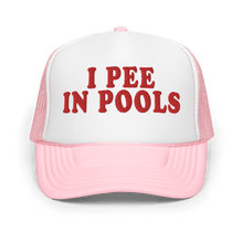 Load image into Gallery viewer, I PEE IN POOLS HAT - FREDDIE'SI PEE IN POOLS HATFREDDIE'SFREDDIE'S1455428_16750Light Pink / White / Light PinkI PEE IN POOLS HAT