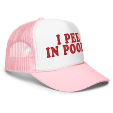 Load image into Gallery viewer, I PEE IN POOLS HAT - FREDDIE'SI PEE IN POOLS HATFREDDIE'SFREDDIE'S1455428_16750Light Pink / White / Light PinkI PEE IN POOLS HAT